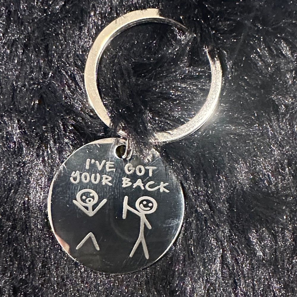 $12 each or bundle for savings Humorous Silver Keychain with Engraving